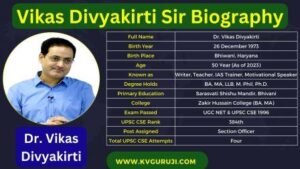 Dr. Vikas Divyakirti Biography, Age, Caste, IAS Rank, Wife, Qualification, Net Worth 2026 1 Dr. Vikas Divyakirti Sir Biography, Age, Caste, IAS Rank, Wife