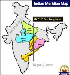 Indian time meridian passes through India Map