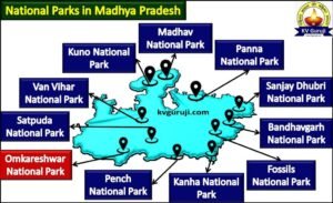 National Parks in Madhya Pradesh Map