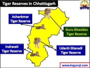 Tiger Reserves in Chhattisgarh Map