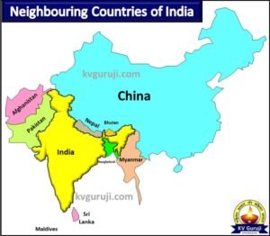Neighbouring Countries of India map