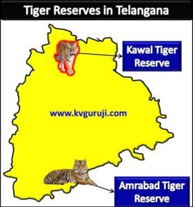 Tiger Reserves in Telangana Map