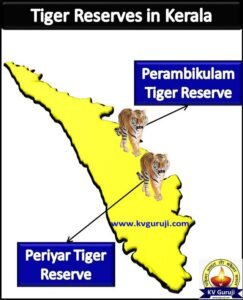 Tiger Reserves in Kerala Map