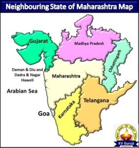 Maharashtra Map with Neighbouring state