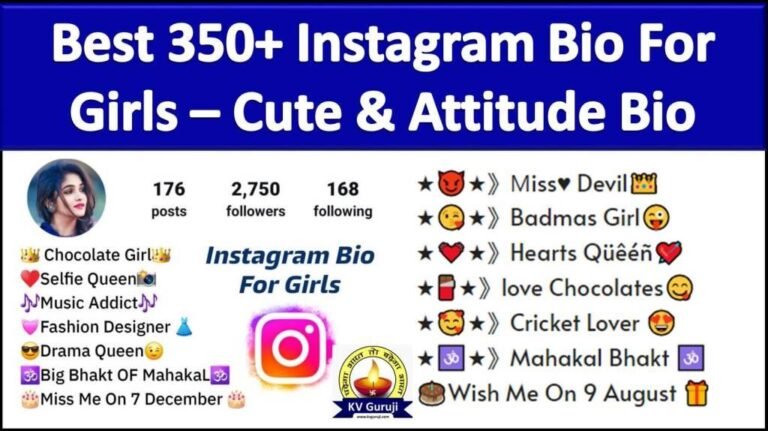 Best 200+ Instagram Bio For Girls – Cute & Attitude Bio