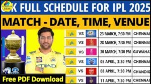 CSK IPL Schedule 2025 with Venue: Complete Fixtures, Dates Free PDF 1 CSK IPL Schedule 2025 with Venue: Complete Fixtures, Dates Free PDF