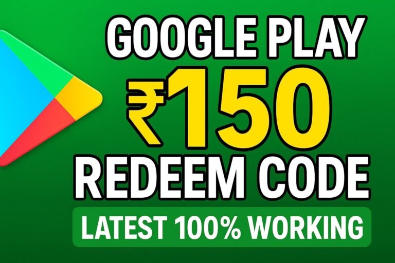 ₹150 Google Play Redeem Code Today 2025 | 100% Working (Latest Update)