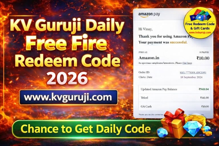 KV Guruji Redeem Code Free 2026