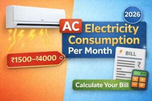 AC Electricity Consumption Per Month in India (2026) – Full Guide