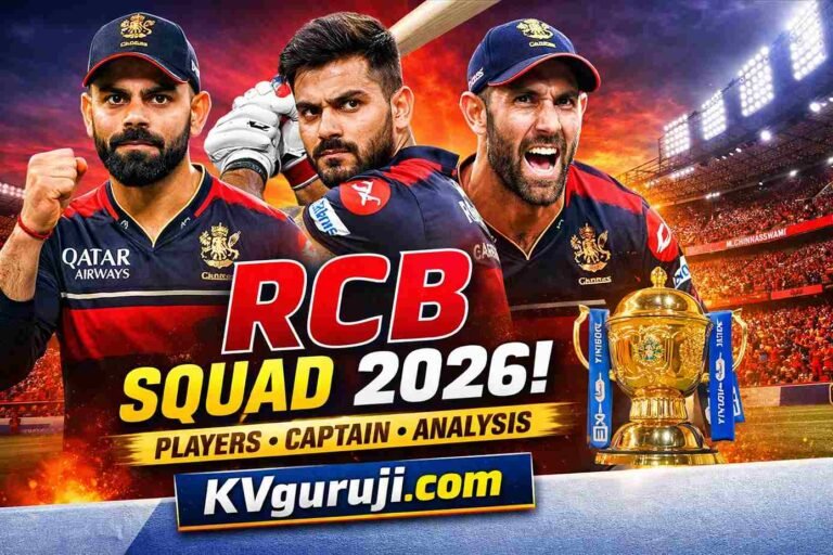 RCB Squad Players List 2026, Captain, Coach, Indian and Overseas